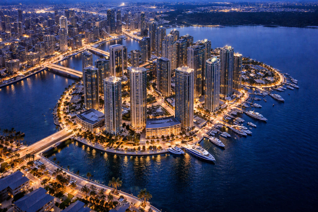 Aerial view of a city
